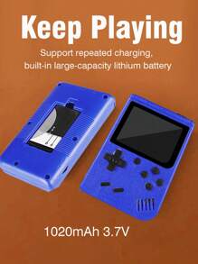1pc Handheld Game Console With 400 Nostalgic Classic Retro Games Portable Mini Russian Old-Fashioned Handheld Gaming Console Supports Double-Player Game Handles Support TV Connection Rechargeable Holiday Gift For Husband And Boyfriend