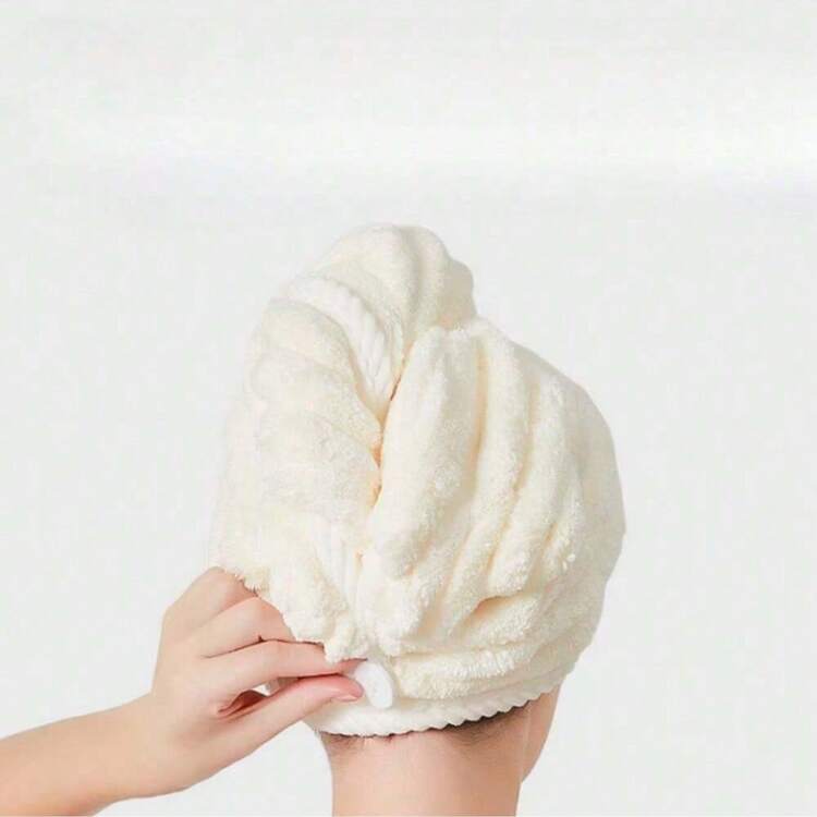 女士干发帽新款加厚超强吸水速干家用干发巾洗发浴帽家居浴室装饰秋季装饰返校发帽 - 彩色 - 查看 8