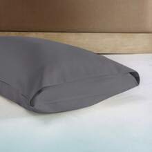 Farfallarossa Pillow Cases - 1/2 Packs - Envelope Closure - Soft Brushed Microfiber Fabric - Shrinkage And Fade Resistant Pillow Covers - Dark Grey - View 3