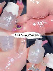 蝴蝶结牛奶罐唇彩保湿镜面水润光泽细腻闪烁嘟嘟双唇，日常使用，个人唇部护理 - 彩色 - 查看 11