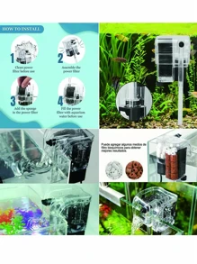 Filtro exterior en cascada para peceras de 15 a 20 litros - Blanco - Ver 9