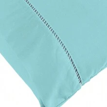 QUEEN 3-Piece Sheet Set With Stick Stitch Finish 100% Polyester MicroPercal - 深薄荷綠 - 查看 2