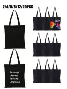 2/4/6/8/12/20Pcs Sublimation Tote Bags Sublimation Blank Tote Bags For Decoration ,Tote Bag, Lightweight Medium Reusable Grocery Shopping Cloth Bags, Reusable Grocery Shopping Cloth Bag, Reusable Folding Shopping Shoulder Bag, Large Capacity Folding Shopping Bag, Household Supplies, Suitable For DIY, Advertising, Promotions, Gifts, Events