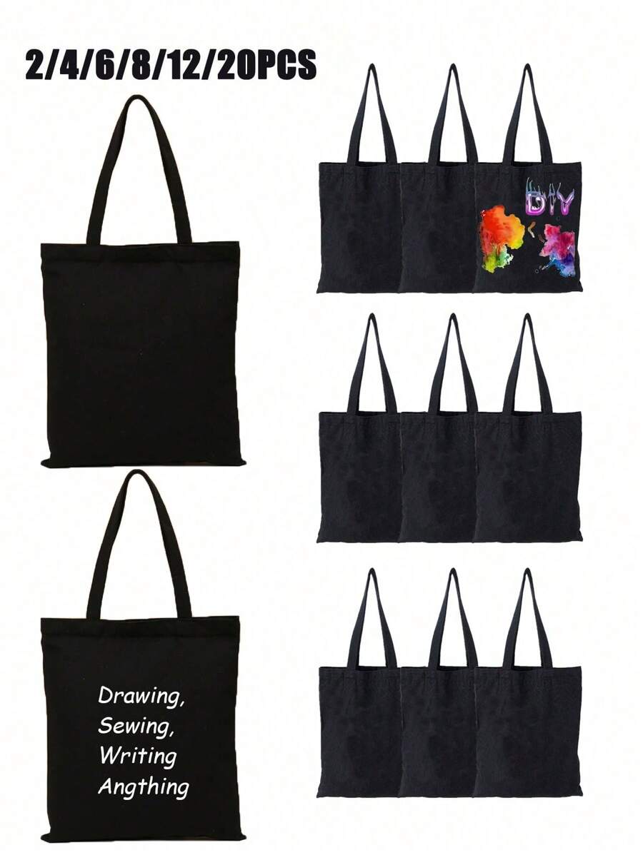 2/4/6/8/12/20Pcs Sublimation Tote Bags Sublimation Blank Tote Bags For Decoration ,Tote Bag, Lightweight Medium Reusable Grocery Shopping Cloth Bags, Reusable Grocery Shopping Cloth Bag, Reusable Folding Shopping Shoulder Bag, Large Capacity Folding Shopping Bag, Household Supplies, Suitable For DIY, Advertising, Promotions, Gifts, Events