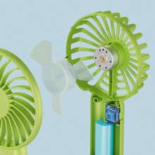 Ventiladores portátiles, ventilador de mano personal con batería, ventilador eléctrico pequeño recargable por USB para maquillaje y pestañas de mujeres, niños y niñas con estilo para uso en interiores, exteriores y viajes - Multicolor - Ver 8