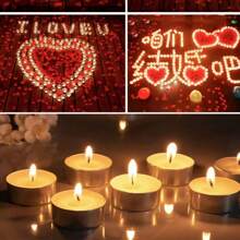 100 piezas de velas pequeñas minimalistas, suministros casuales para fiestas, velas blancas, rosas, rojas, con un tiempo de quemado de 1 a 4 horas, aptas para bodas y mesas de cena, creando una atmósfera romántica