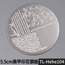 花朵/卡通/蕾丝美甲设计印花板花朵蝴蝶字母心形图案指甲印章模板 5.5 厘米指甲 DIY 模板图案印刷板美甲工具女士女孩美甲用品 - 銀色 - 查看 20