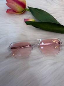 Colored Lens Glasses. New Model Sunglasses, 100% UV Protection. - Pink - View 6