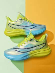 大码男士轻便透气缓冲系带运动鞋 - 舒适步行鞋 - 休闲跑步鞋，情侣款，轻便，透气防滑，减震，外底 - 青綠色 - 查看 5