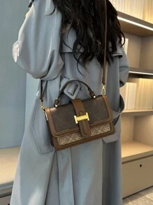 New Arrival Vintage Prints Small Square Shoulder Crossbody Bag, Best Mother's Day Gifts Women - View 3