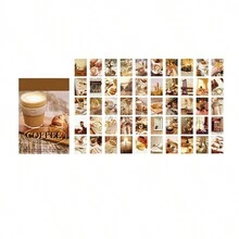 50 Sheets Washi Stickers Book For Journaling, Daily Scenery Life Stuff Travel Sricker Vintage Aesthetic Fashion Scrapbook Stickers Set For Bullet Journal Art Diary Craft Gifts Planner Notebook