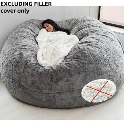 1pc Multifunctional Slouchy Sofa Cover, Fabric Beanbag Cover (No Filler, Cover Only), Movable & Foldable For Rental Home, Apartment, Small Living Room