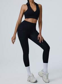 MASKERT Spring And Summer Women's Set, Women's Sports Set, Fitness Suit, Yoga Set, Sports Suit, Running Exercise, Home Stretch, Skin Friendly And Comfortable