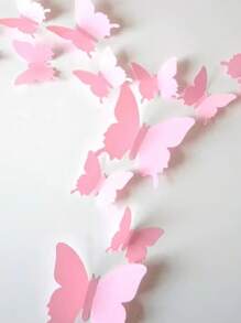12 stuks 3D vlinder muurstickers voor kinderkamerdecoratie