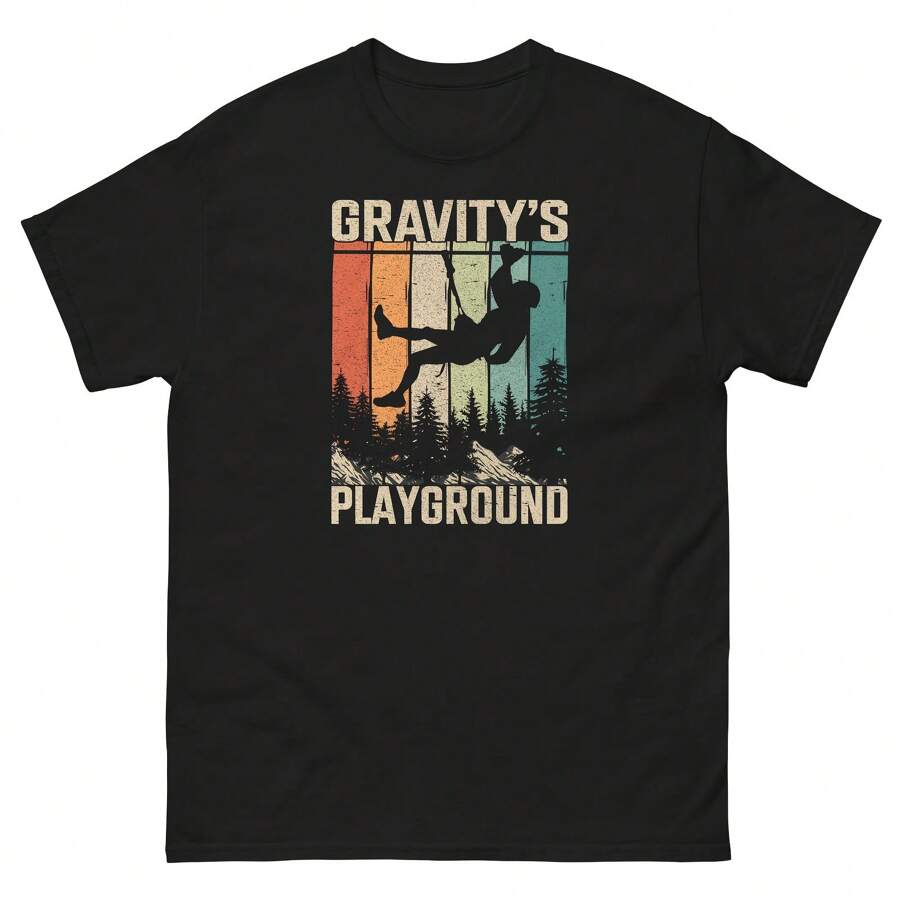 Gty's Playground Zipline Outdoor Recreation Adventure Unisex Classic Tee - Black - View 1