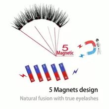 3D Natural Magnetic Eyelashes, With 5 Magnetic Eyelashes, Shipping Box, Handmade Eyelashes, Fake Gift, Reusable Holder, Drop Magne T6N2