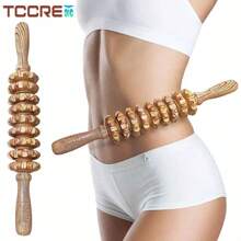 Wooden Therapy Massager Roller Trigger Point Massager Stick For Fascia Cellulite Muscle & Abdomen Body, Muscle Belly Relief Tool