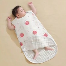 1pc Ultra Soft & Comfortable Baby Sleeping Bag, Summer Muslin Sleeveless Breathable Sleeping Bag, Children Anti-Kick Quilt, Suitable For Summer Air-Conditioned Room. A Perfect Gift For Baby Shower, Valentine's Day. - Sleeveless Vest Sleeping Bag - View 13