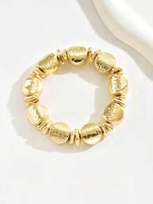 1pc Fashionable Elegant High-End Luxurious Golden Beaded Women's Bracelet - Suitable For Festivals, Banquets, Parties, Dates, Daily Wear - Gift For Friends