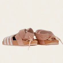 Adidas ADILETTE ANKLE WRAP W 条纹休闲系带沙滩凉鞋 - 粉色 - 查看 3