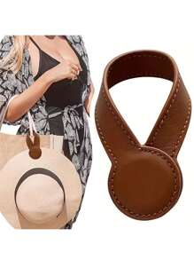Fashionable Faux Leather Hat Clip, Magnetic Design, Can Be Fixed On Bags - PU Leather Hat Rack, Suitable For Handbags, Backpacks, Suitcases, Travel Bags, Portable And Easy To Use, Ideal For Travel And Storage. - Multicolor - View 5