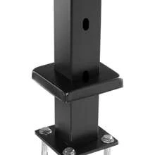 Cable Railing Post, 36" X 2" X 2" To 42" X 2" X 2" Steel Deck Railing Post, 10 Or 12 Pre-Drilled Holes, SUS304 Stainless Steel Cable Rail Post With Horizontal And Curved Bracket, 1-Pack, Silver Or Black - 42" X 2" X 2" 30° Angled Hole Black - View 8