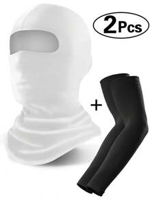 Ski Mask+Arm Sleves, Face Mask For Men And Women – Skiing, Snowboarding, Motorcycle, UV Protection & Wind Protection