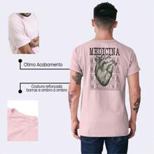 Medicine T-Shirt Medicine Course Shirt 100% Premium Cotton Various Colors Ready For Delivery - Baby Pink - View 3