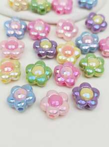 20pcs Assorted Colorful Floral Beads, Random Mix, DIY Jewelry Making & Decorative Beads, Suitable For Necklaces, Bracelets, Earrings, Phone Chains, Key Chains - Flowers - View 8