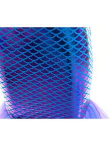 小女孩亮片短袖美人鱼薄纱公主裙，派对/正式场合服装