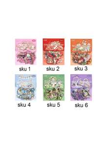 Paquete de 40 pegatinas con diseño de flores retro - Pegatinas decorativas impermeables con diseños florales y de elementos de uso diario, ideales para manualidades, decoración de cuadernos y proyectos de bricolaje