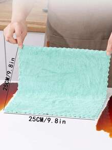 1/5/10/20pcs Random Color Household Thickened Kitchen Rag, Dishcloth, Special For Cleaning, Bamboo Fiber Absorbs Water, Does Not Shed Lint, Does Not Stick To Oil,Kitchen,Bathroom,Home,Household Supplies