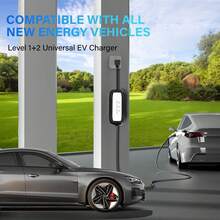 Adaptador Tesla a J1772, adaptador de carga J1772 EVs, máximo 48 amperios y 250 V, compatible con conectores Tesla de alta potencia, adecuado para conector móvil Tesla, conector de pared y cargador de - 16 A, enchufe 6-20 (240 V)/enchufe 5-15 (120 V) - Ver 5