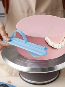 1/2pcs Cake Decorating Curved Tool With Scale, Cream Decorating Border Marker, Home DIY Baking Tool, Cake Arc Decorating Aid, Arc Lace Border Decorating Marker, Fondant Baking Tool, Suitable For Kitchen And Bakery - Multicolor - View 2