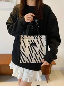 聚酯材料便携式保温午餐手提袋，矩形，带铝箔层，适合学生、办公室职员和户外野餐，保持食物温暖、新鲜、防水、防油，容量大，学校储物袋，教师储物袋，教室包，教室储物袋返校用品袋学校用品学校用品