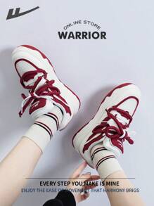 WARRIOR Zapatillas de deporte para mujer de estilo guerrera, ligeras, cómodas, transpirables y de estilo modesto. Diseño casual pero elegante. Aptas para todo el año, resistentes al desgaste y para uso diario. Zapatillas de entrenamiento y de running. Zapatillas blancas.