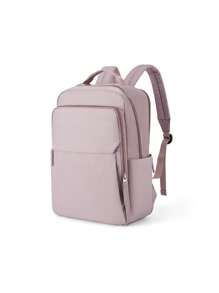 Lightweight Casual Laptop Backpack For Men And Women, Daily Use Backpack, Classical Fashion Large Capacity Travel Daypack, Business Work Bag Multi Functional For Work Travel Business For Hiking Camping For Women And Men Holiday Shop Luggage Travel Organizer Travel Stuff Ladies Bags Men Presents Outdoor Gifts For Women Friends New Year's Day Gift Valentine's Day Gift - Pink - View 6