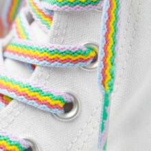 1 Pair Rainbow Shoelaces, Design, Versatile & Casual