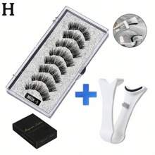 3D Natural Magnetic Eyelashes, With 5 Magnetic Eyelashes, Shipping Box, Handmade Eyelashes, Fake Gift, Reusable Holder, Drop Magne T6N2