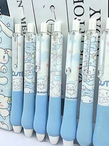 sanrio1 no use One Piece 1pc/6pcs Random Blue Jade Jade Dog Press Pen, Black Ink, Transparent Pen Clip, Highly Attractive Brush Quick Drying, 0.5mm, Various Colors And Designs, Creative High Quality Student Stationery, Office Supplies, Suitable For Gifts, Boyfriend, Girlfriend, Family Members, Teachers, Party Gifts, Birthday Gifts, The Best Choice For Friends To Give Gifts, Valentine's Day,Back To School
