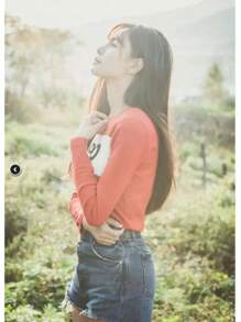 1970 JUMPER PULLOVER BELLA DESIGNER BLACK ORANGE WOMEN Long Sleeved Knitted Tops - 橘色 - 查看 5