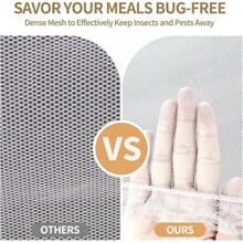 NEPAK 6 Large And Tall Food Covers, 17"X17" Food Tents Food Covers For Outdoors,Pop-Up Mesh Food Covers Nets For Outside,Screen Tents,Parties Picnics, BBQ,Reusable And Collapsible