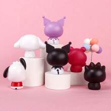Sanrio 1pc Plastic Figurine Kuromi, Cinnamoroll, Pompompurin, Melody Cake Topper Decor