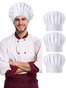 Chef Hat, Adult Premium Adjustable Elastic Baker Kitchen Cooking Chef Cap