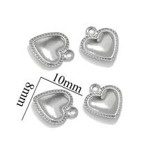 20pcs Stainless Steel Gold Plated Heart Drop Oil Small Pendant, DIY Earrings Necklace, Clothing, Bracelet Jewelry Accessories