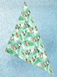 Fabric Pet Bandana With Shark Pattern Pet Kerchiefs,Adjustable Ocean Turtle Theme Pattern Printing Dog Triangle Bibs Scarfs,Suitable For Small To Medium Dogs And Cats - Soft Polyester, Machine Washable - Multicolor - View 10