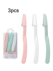 3pcs Folding Eyebrow Razor Face Razor For Women And Men, Eyebrow Hair Trimmer And Shaver Eyebrow Scissors With Comb, Safe And Newbie Friendly,Facial Hair Removal For Women Sensitive Skin