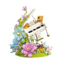 Ramo de flores preservadas de talla grande de 700 piezas - Serie de bloques de construcción de partículas pequeñas, kit de plantas suculentas en maceta, regalo de cumpleaños, regalo del Día de San Valentín, decoración de escritorio