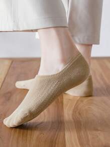 Random 5 Pairs Women Spring & Summer Solid Color Dopamine Simple Versatile Colorful Fashion Low-Cut Invisible Socks - Multicolor - View 10