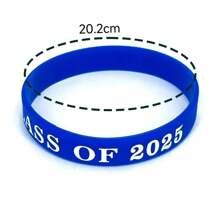 24 piezas Clase de 2025 Pulsera de silicona de la temporada de graduación, pulsera de graduación de silicona, adecuado para regalos de recuerdos de fiestas de graduación - Multicolor - Ver 10